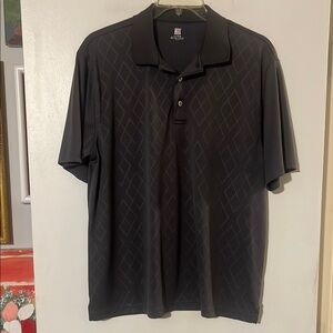 2 Under gray on gray wicking material mens short sleeve polo shirt